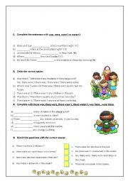 English Worksheet: TO BE - PAST FORM - EXERCISES