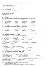 English Worksheet: Exercises for unit 1 English 8 (pilot pro)
