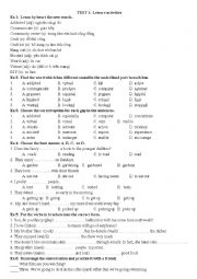 Exercises for unit 1 English 8 (pilot pro)