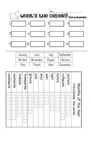 English Worksheet: Months of the year