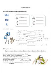 English Worksheet: Present Simple