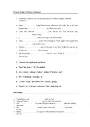 English Worksheet: Present Simple/Present Continous