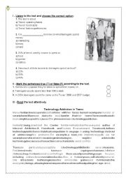 English Worksheet: Diagnostic / Placement test 8th grade