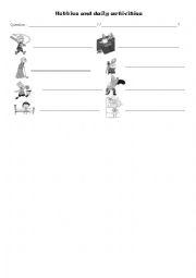 English Worksheet: Hobbies and daily activities