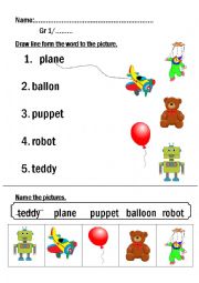 English Worksheet: Toys