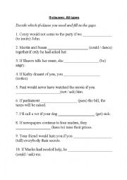 English Worksheet: If-Clauses Type I-III