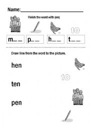 finish the words with (en)