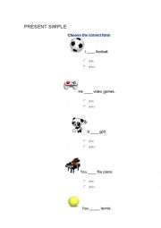 English Worksheet: Present simple