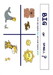 English Worksheet: BIG OR SMALL? 2