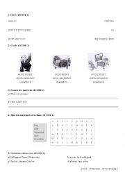 English Worksheet: English Test for 5th Grade - 2B