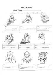 English Worksheet: Whats the matter