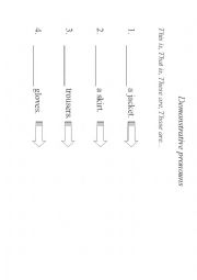 English Worksheet: demonstrative pronouns