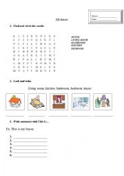 English Worksheet: rooms 