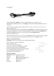 English Worksheet: HOVERBOARDS