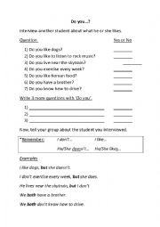 English Worksheet: Do you