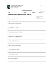 English Worksheet: MUST / SHOULD