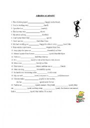 English Worksheet: Adjective or Adverb?