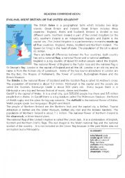 English Worksheet: ENGLAND, GREAT BRITAIN OR THE UNITED KINGDOM? 