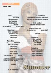 English Worksheet: dont be so shy- a pop song by Imany