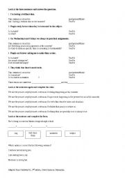 English Worksheet: Guided Discovery - Present Simple Present Continuous and present habits