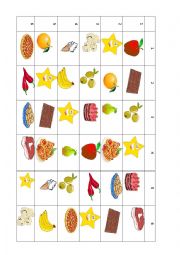 English Worksheet: Food board game