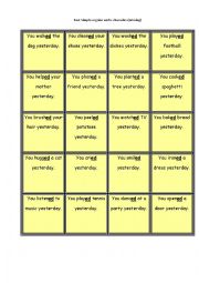 English Worksheet: Past Simple regular verbs mime