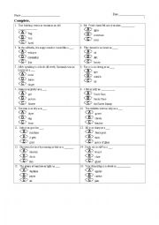 English Worksheet: Simile