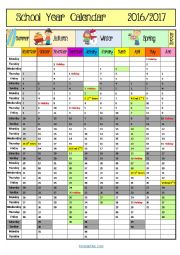School Year Calendar 2016/2017