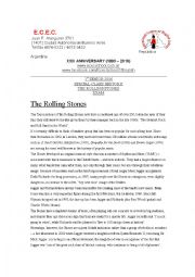 English Worksheet: rolling stones history test