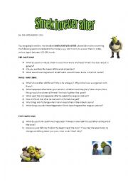 English Worksheet: SHREK FOREVER AFTER