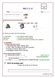 English Worksheet: health