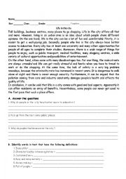 English Worksheet: Evaluation test