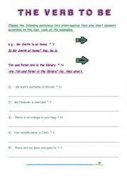 English Worksheet: Change the following sentences into interrogative 1