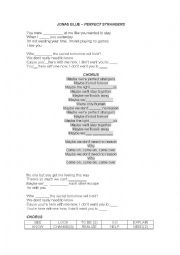 English Worksheet: Jonas blue - Perfect strangers song