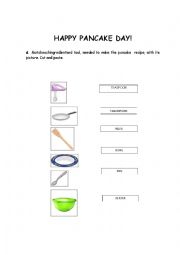 English Worksheet: Pancake Day 