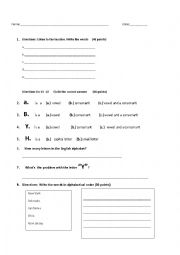 English Worksheet: ABCs