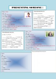 English Worksheet: Presenting someone