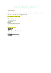 English Worksheet: Youth in the global era