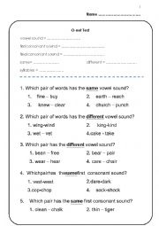 English Worksheet: Sound