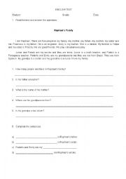 English Worksheet: Verb to be