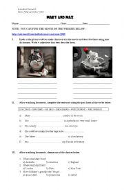 MARY AND MAX MOVIE CLASSWORK