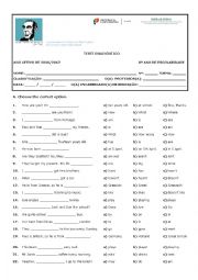 English Worksheet: Diagnostic Test 