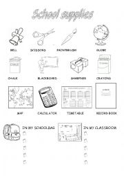 English Worksheet: School supplies - part 2
