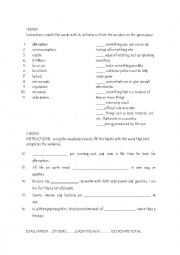 English Worksheet: Vocabulary