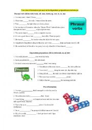 English Worksheet: Test (word formation/phrasal verbs/dependent prepositions) (with keys)