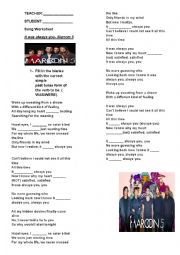 English Worksheet: it was always you - Song worksheet- Simple past Tense Verb To be