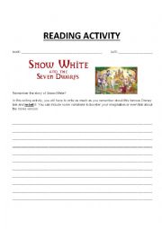 SNOW-WHITE WRITING ACTIVITY