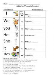 English Worksheet: Pronouns and verb to be 
