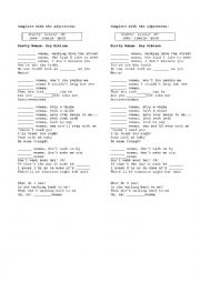 English Worksheet:  Fill in the blanks (Pretty Woman Song)  