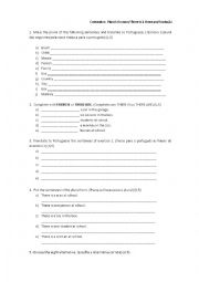 English Worksheet: There is x There are and Plural of nouns